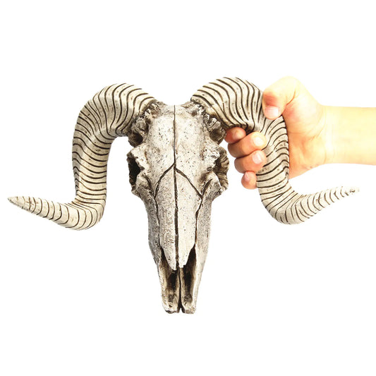 Retro Skull Sheep Head Wall Hanging