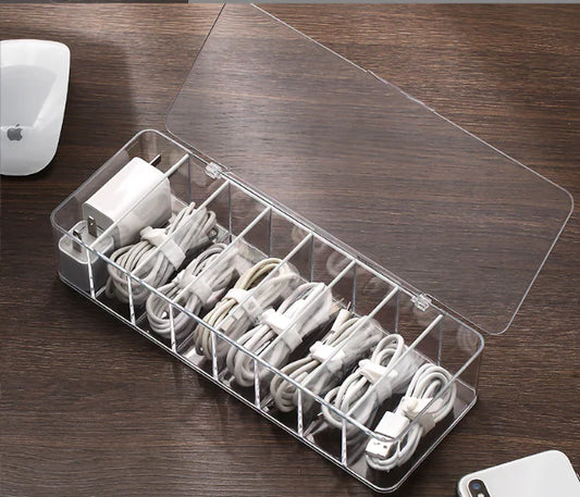 Dust-proof Storage Box for Cables and Mobile Chargers