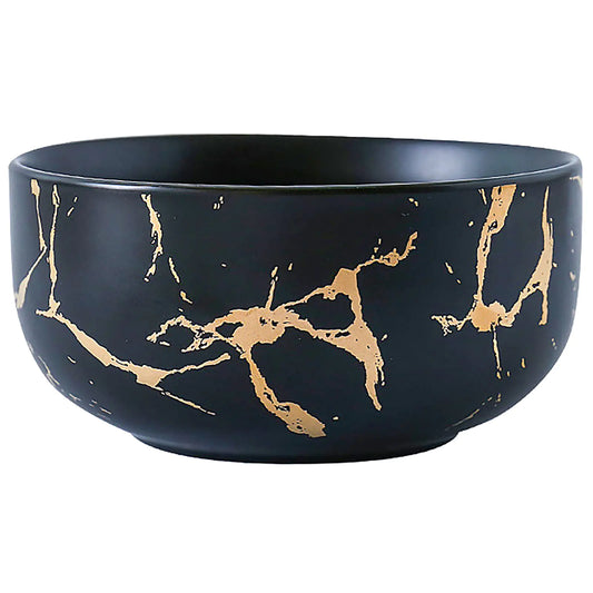 Marble Pattern Ceramic Bowl – 17oz Elegant Dining Bowl